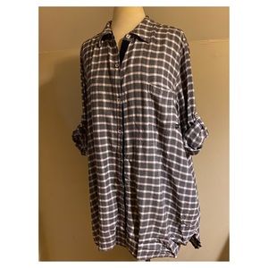 Simply Vera Wang flannel night shirt, 3/4 sleeve.